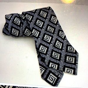 Vintage wide navy print